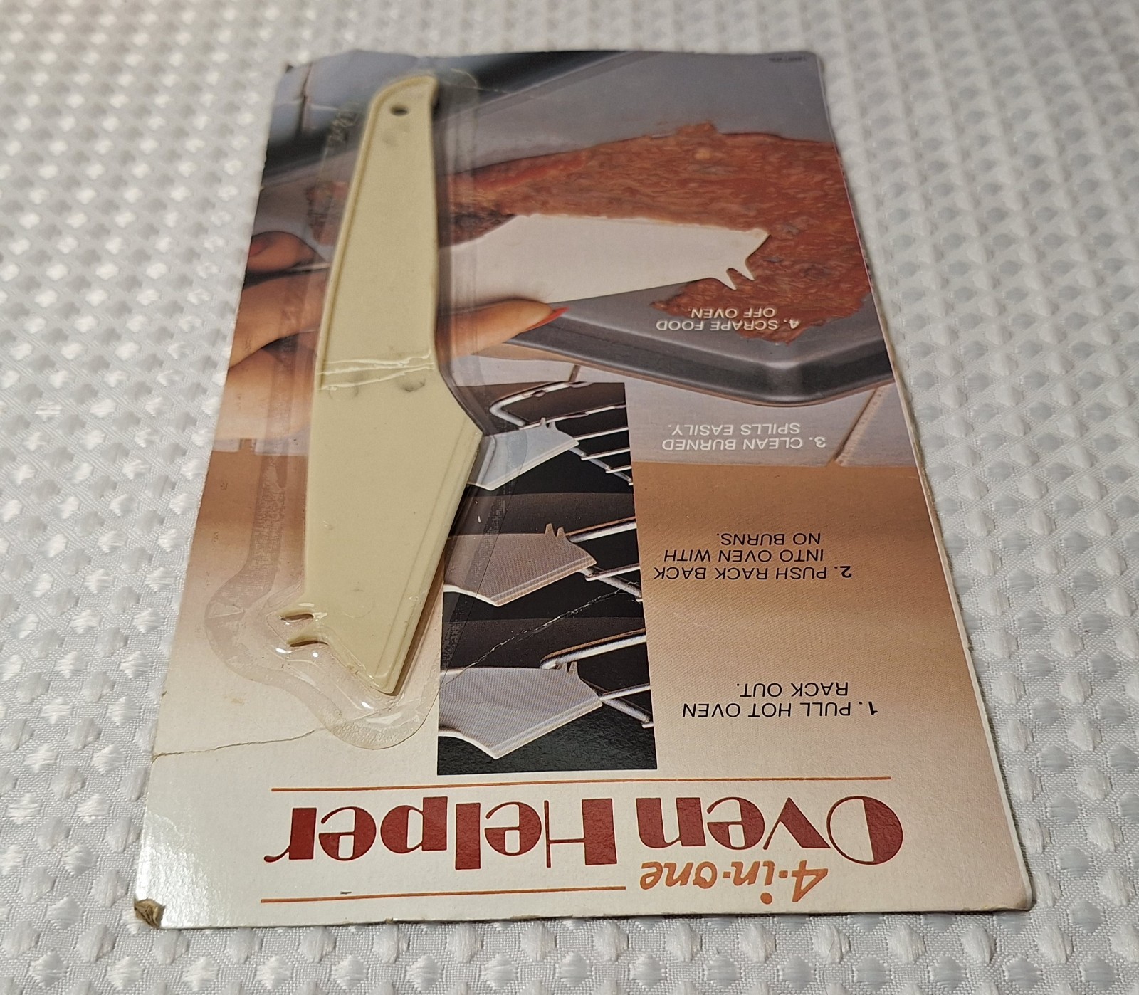 Vintage 4-in-one Oven Helper Scraper Plastic Unique Kitchen Gadget GSL New