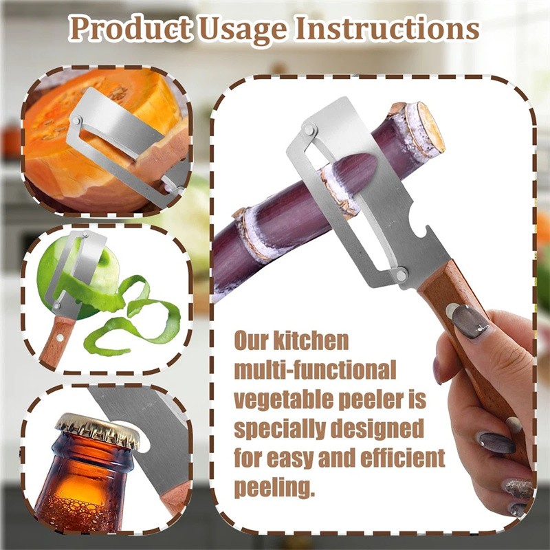 3 in 1 Multi-Functional Vegetable Peeler for Kitchen Stainless Steel Peeler