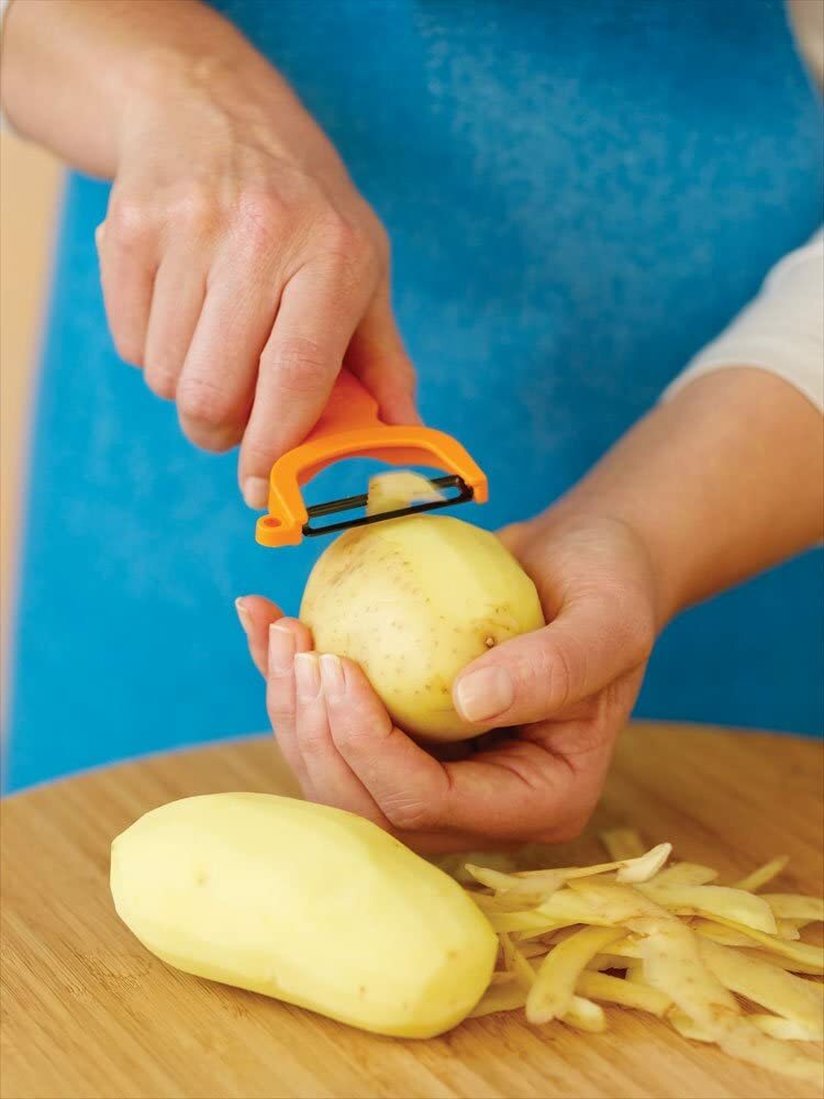 KUHN RIKON Original 4-Inch Easy Vegetable-Potato Peeler – Swiss Made – Green