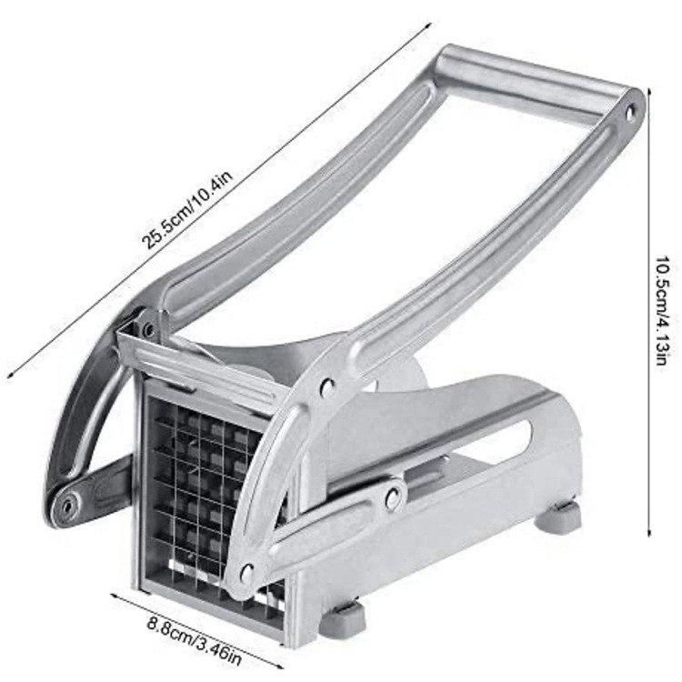 French Fry Stainless Steel Cutter with Suction Feet for Potatoes Heavy Duty