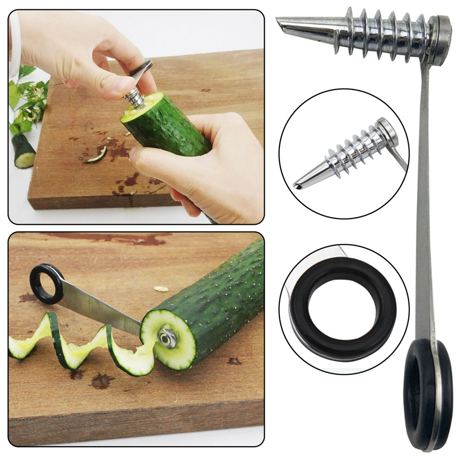 1 pc Stainless Steel Spiral Potato Cutter Vegetable Twister Slicer