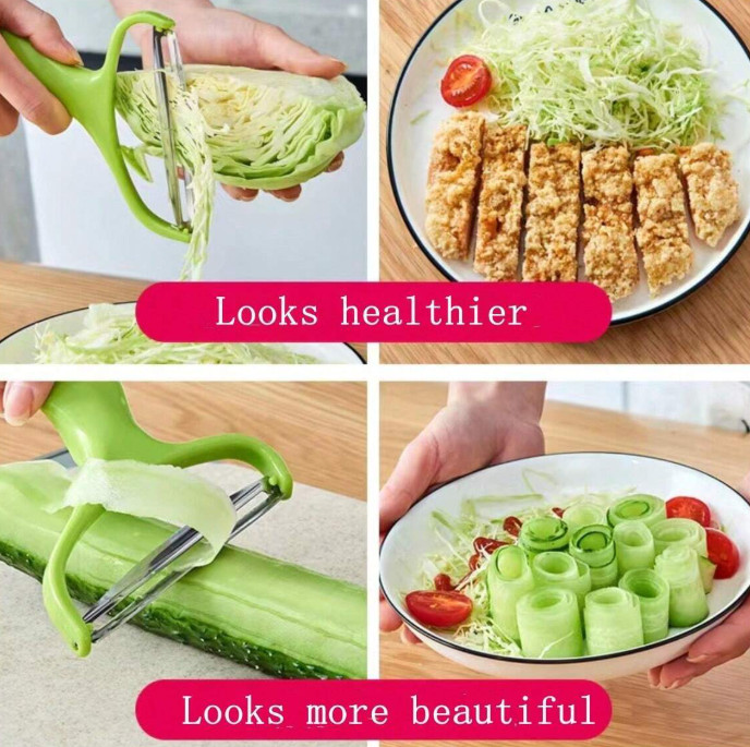 1 pc Stainless Steel Cabbage Shredder & Vegetable Peeler – Durable Kitchen Tool