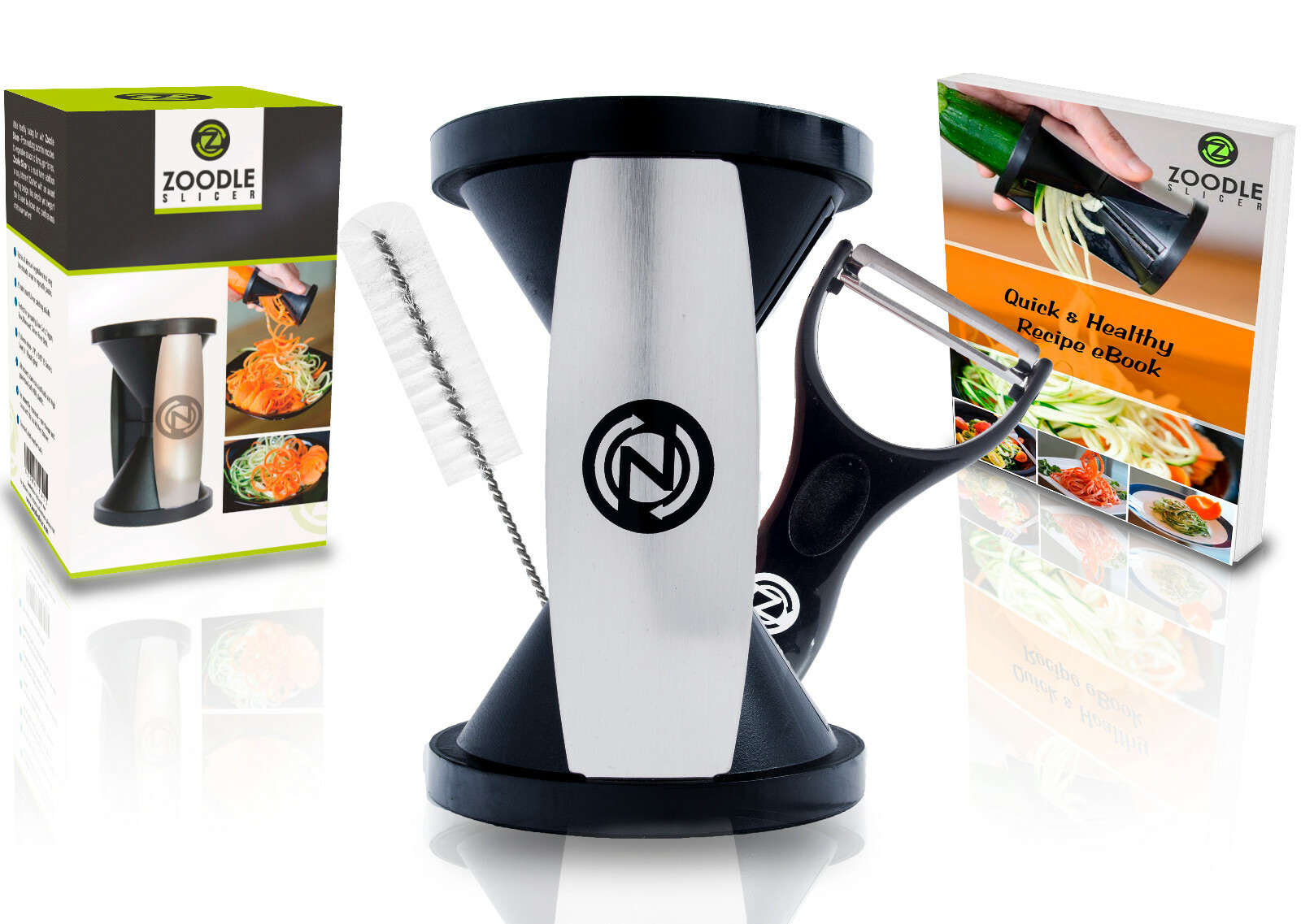 The Original Zoodle Slicer -Vegetable Spiral Slicer w BONUS Peeler! US SELLER!!