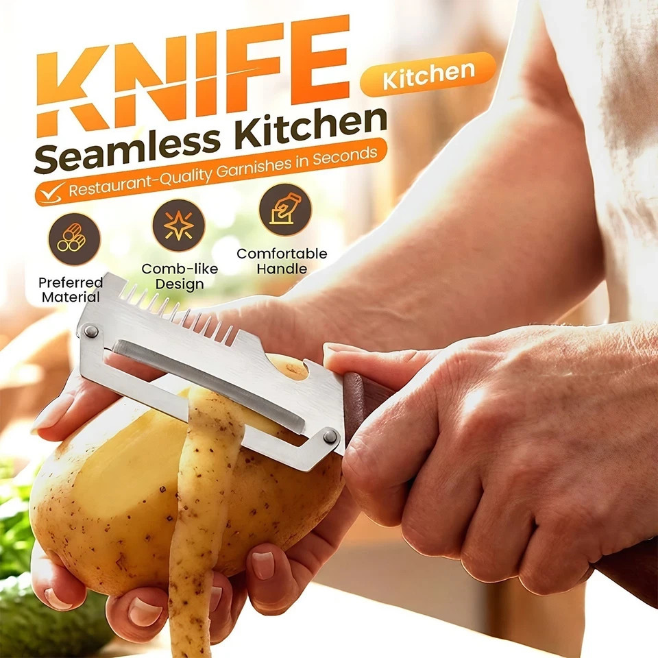 NEW 2 in 1 Multi-Functional Vegetable Peeler for Kitchen Stainless Steel Peeler