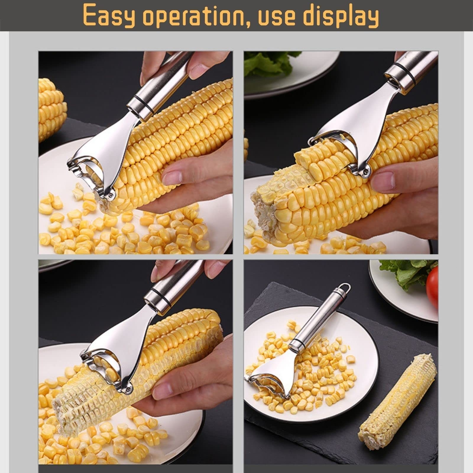 Corn Cob Peeler – Stainless Steel Thresher & Stripper, Kitchen Cutting Tool