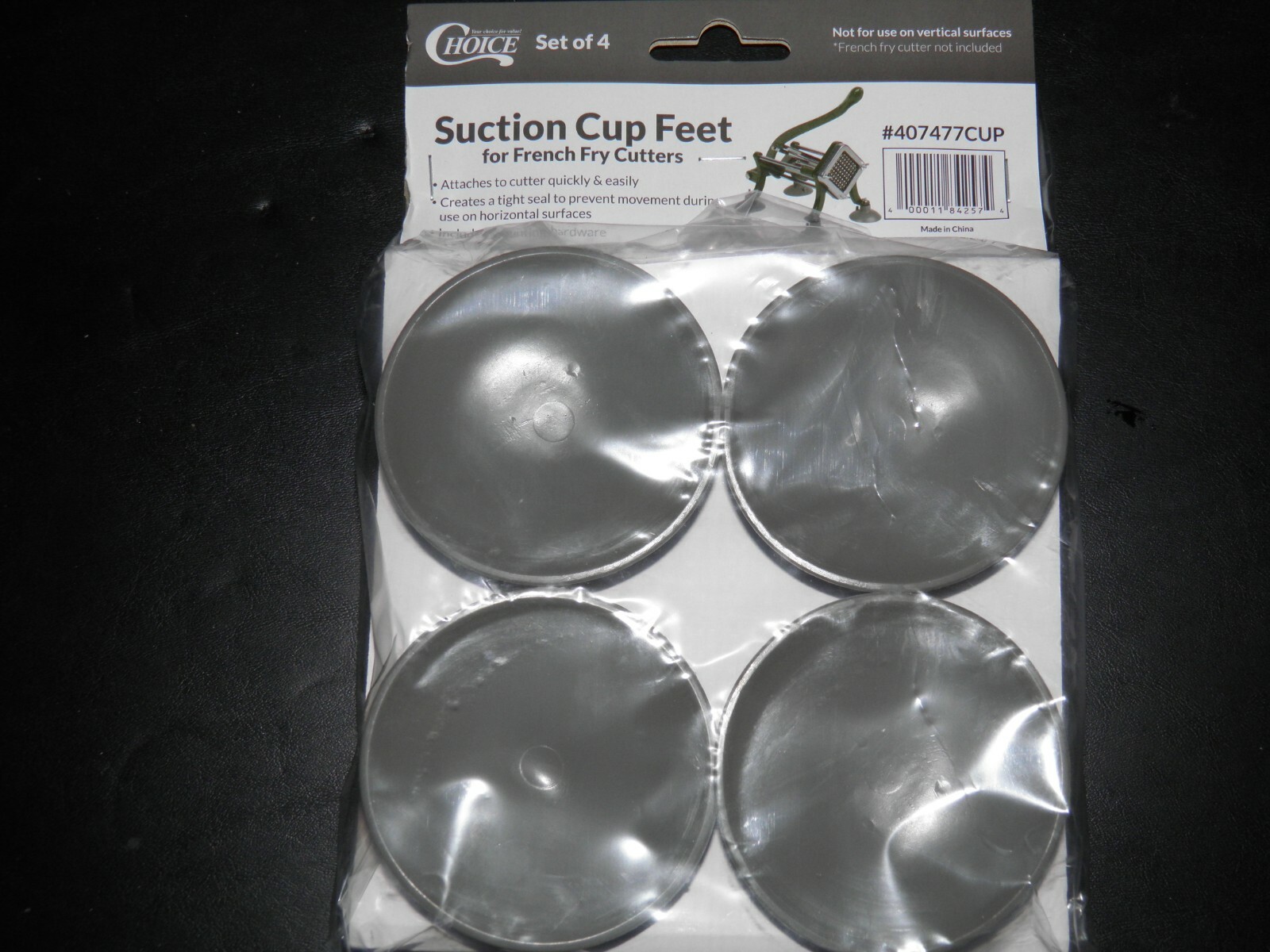 NEW Choice (4) Pack – Suction Cup Feet Holder French Fry Cuttters OEM