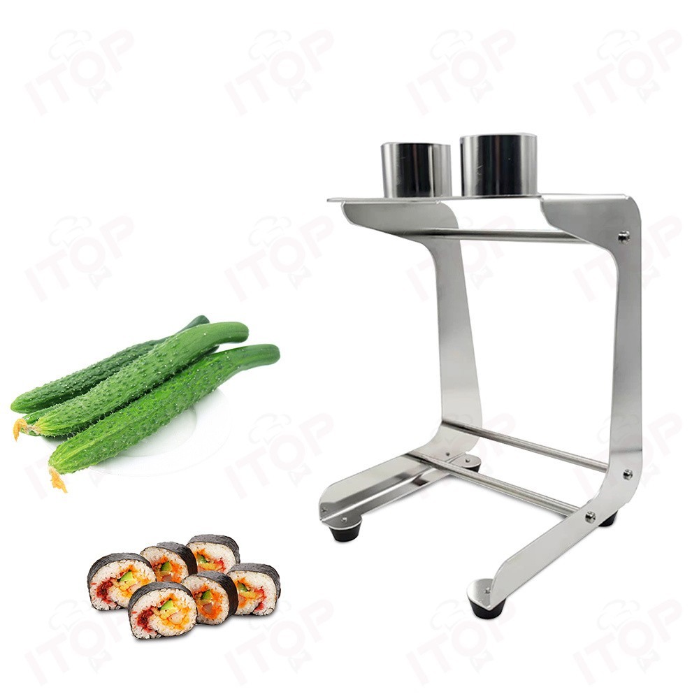 Commercial Cucumber Cutter Set For Sushi Rolling Cucumber Slicer With Rack NEW