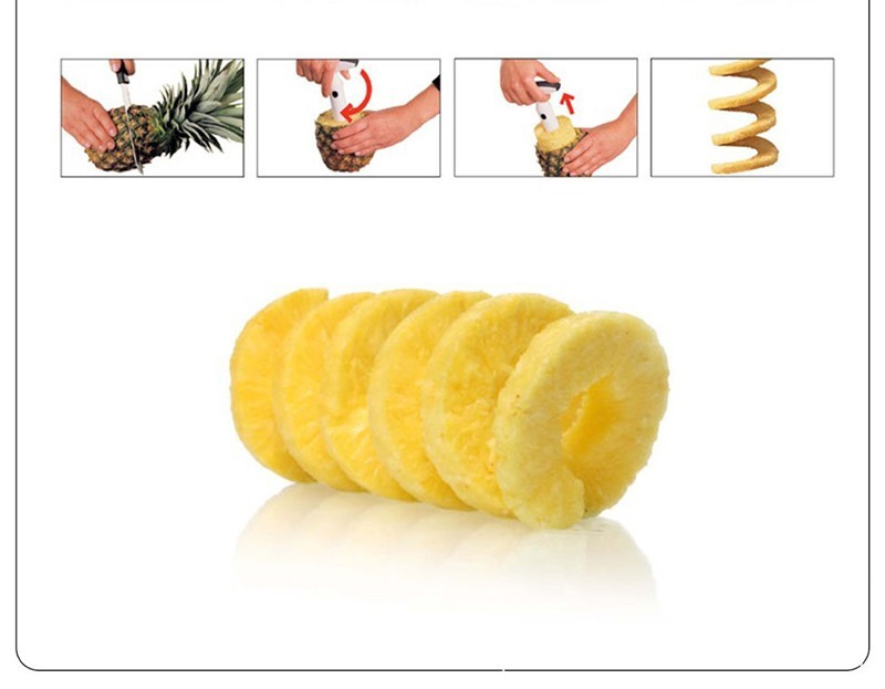 Pineapple Corer Slicer Peeler Cutter Stainless Steel Sliver Kitchen Fruit Tools