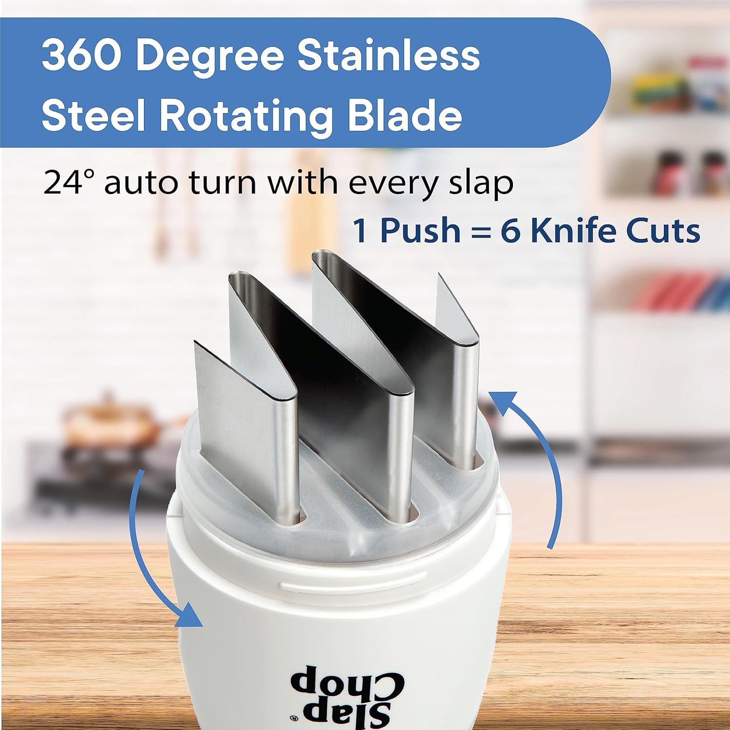 Original Slap Chop Kitchen Food Slicer Manual Chopper With Stainless Steel Bl…