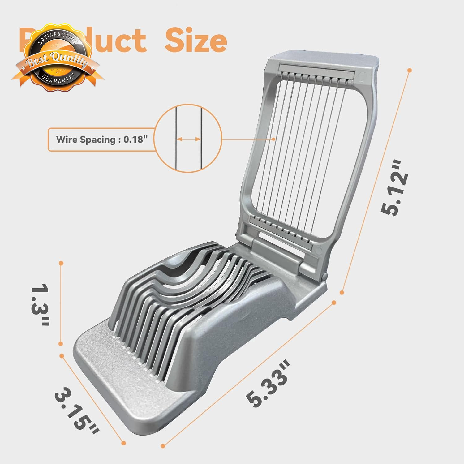 Heavy Duty Egg Slicer Stainless Steel Wire Hard Boiled Fruit Cutter