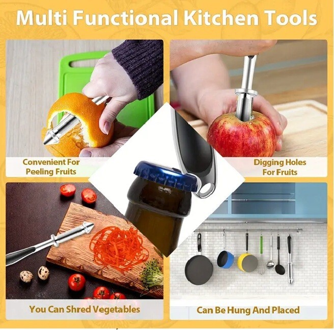 5-in-1 Vegetable and Fruit Peelers Multipurpose Bottle Opener Vegetables Gadget
