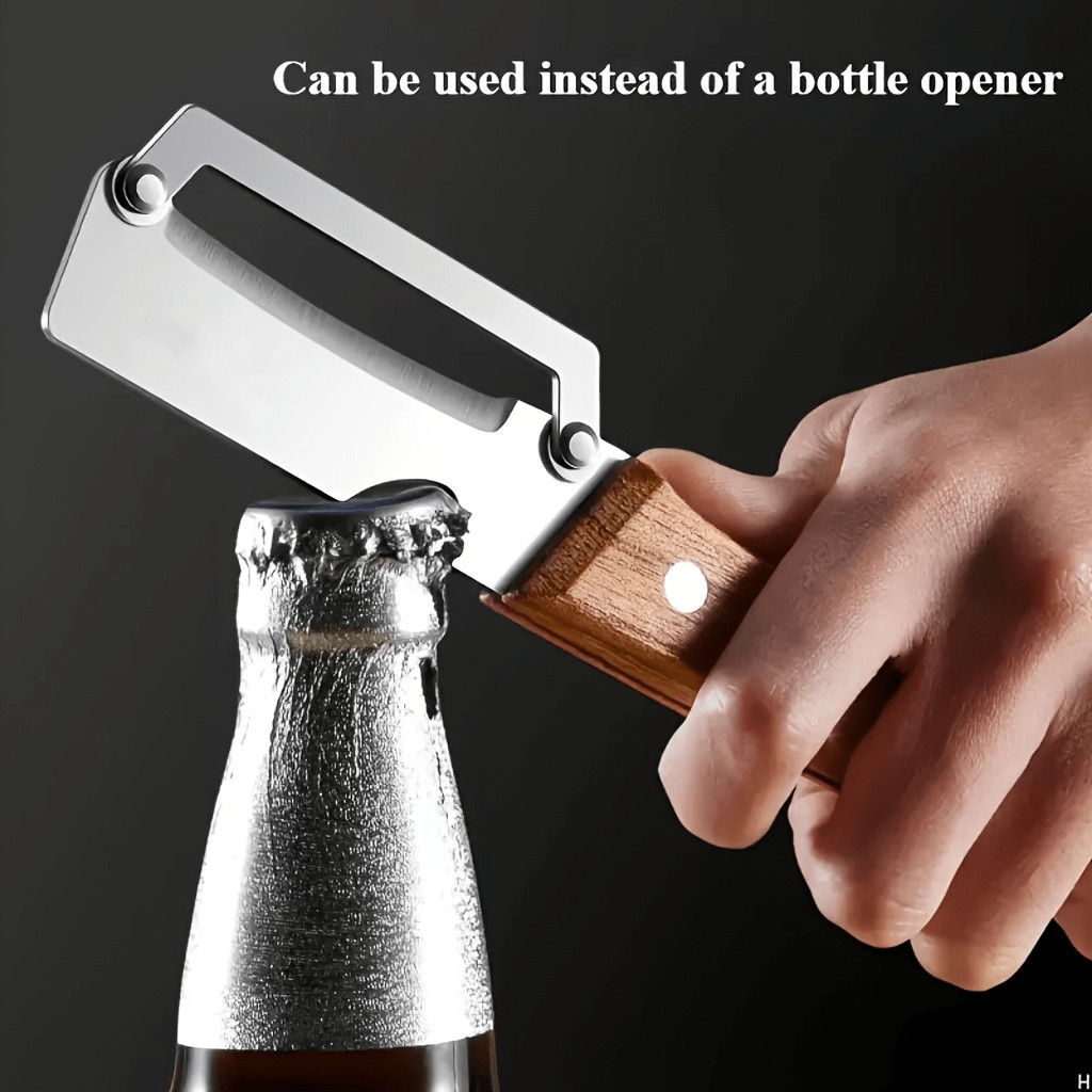 Multi-Functional Vegetable Peeler with Wooden Handle – 3CR13 Stainless Steel