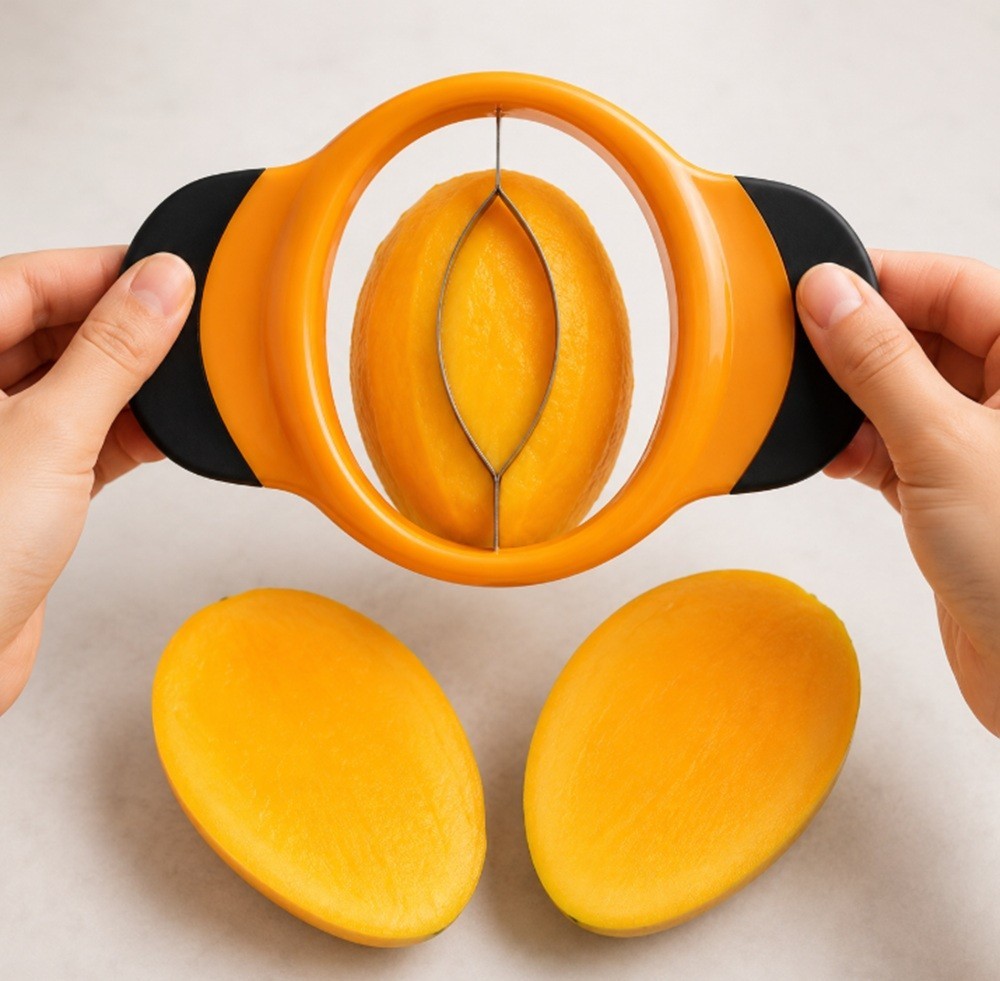 1-Pack Mango Slicer & Pitter –Ergonomic Mango Splitter with Non-Slip Rubber Grip