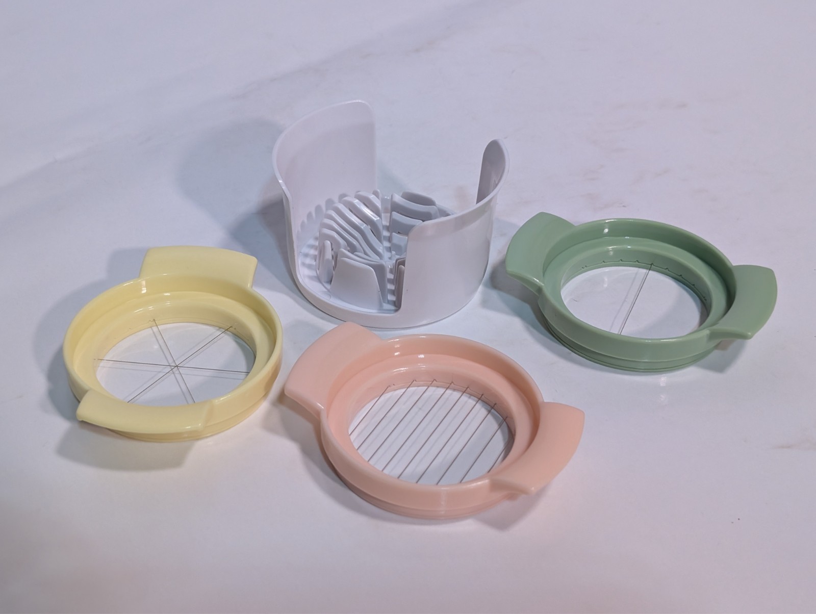 Case of 96 4-in-1 egg slicers, multi-function cutter halves wedges slices