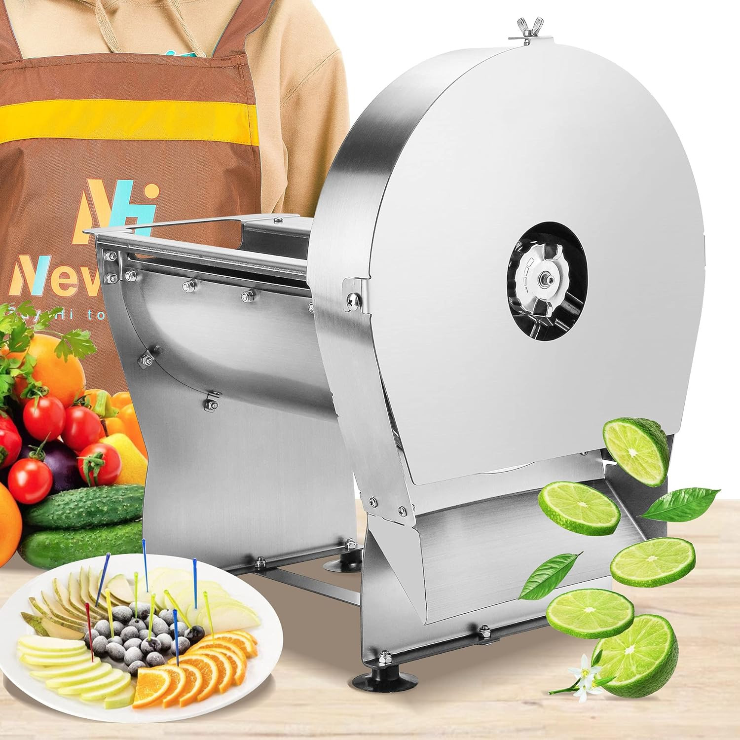 0-10Mm Commercial Onion Slicer Potato Chips Slicer Sweet Potato Slicer Tomato Sl