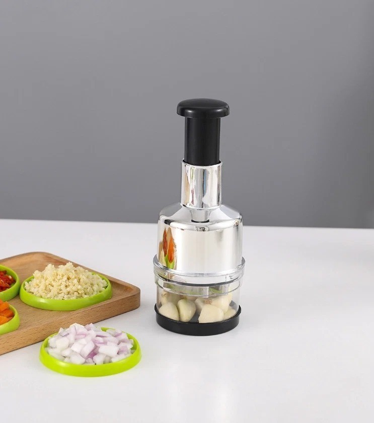 Manual Hand Press Garlic Onion Chopper Vegetable Food Chopper Processor Dicer