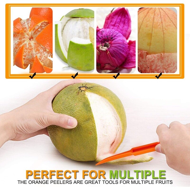 Citrus Peeler Tools Plastic Fruit Slicer Cutter Kitchen Gadgets 2 Pack New