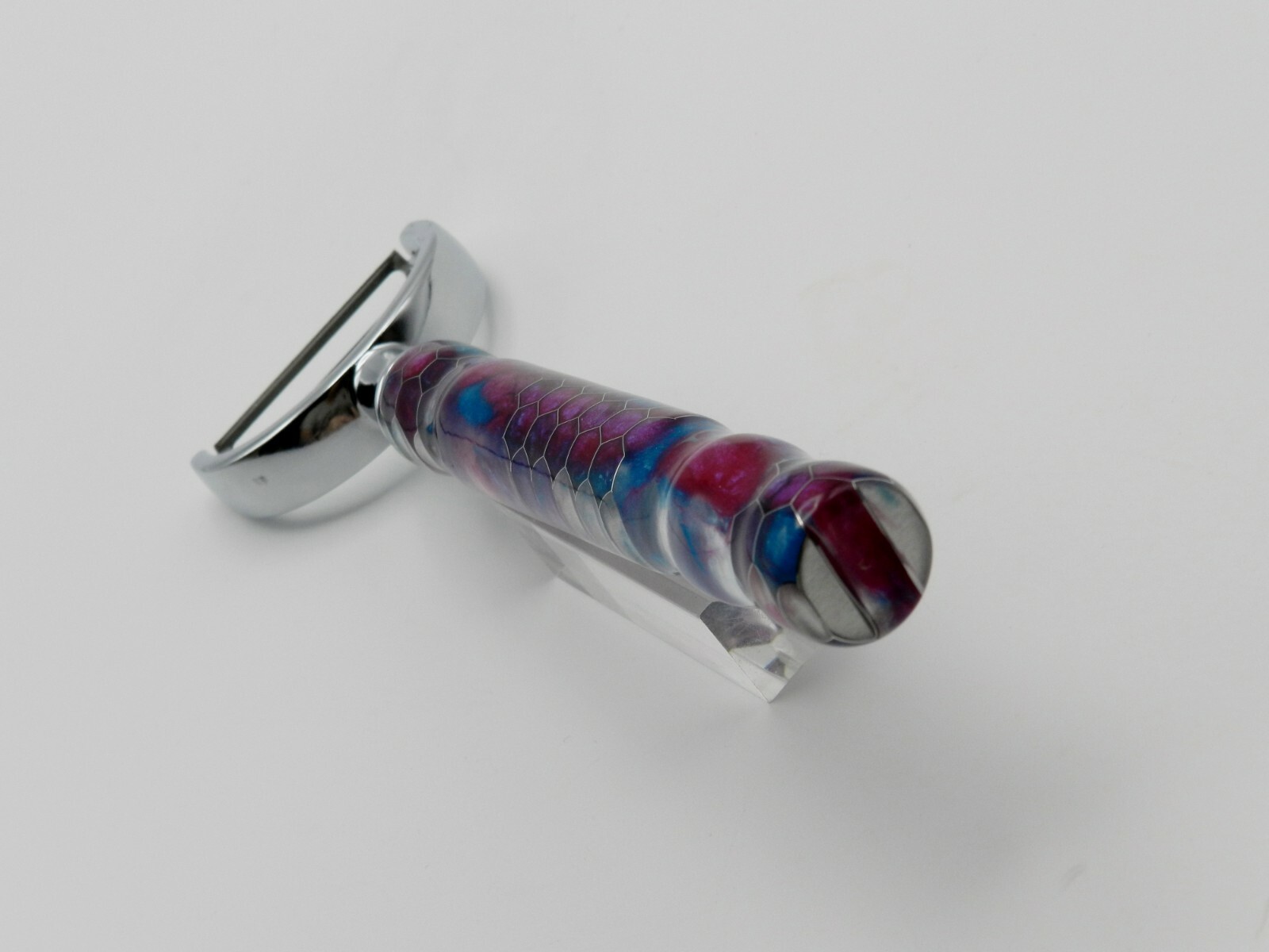 Handmade Kitchen Peeler. Purple/Teal Alumilite Resin with Aluminum Honeycomb #10