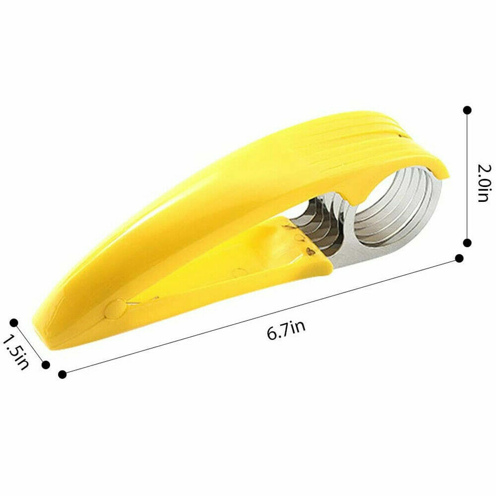 2 PCS Banana Slicer Fruit Knife Kitchen Gadget Bar Tools Veggie Cutter Peeler US