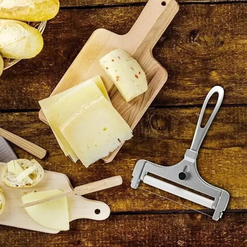 Stainless Steel Adjustable Cheese Slicer Wire Cutter for Thick or Thin Slices