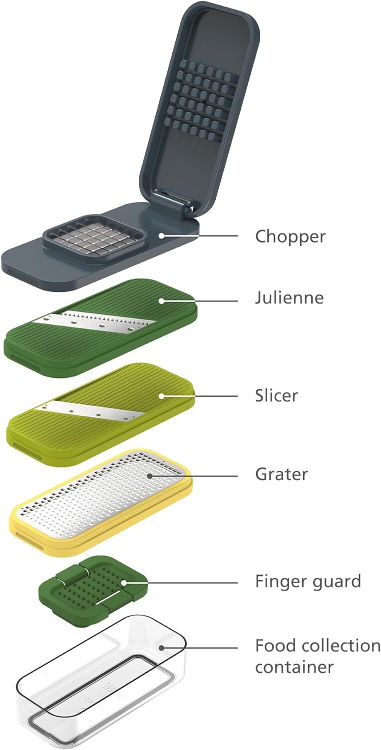 Joseph Joseph Multi-Prep Compact 4-in-1 chop, grate and slice set