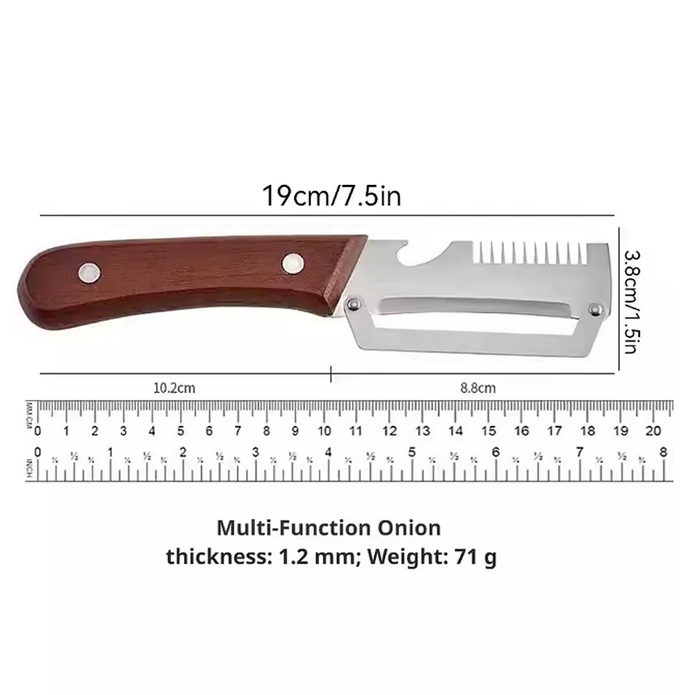 Wooden Handle Vegetable Peeler Stainless Steel Kitchen Fruit Carrot Potato Slice