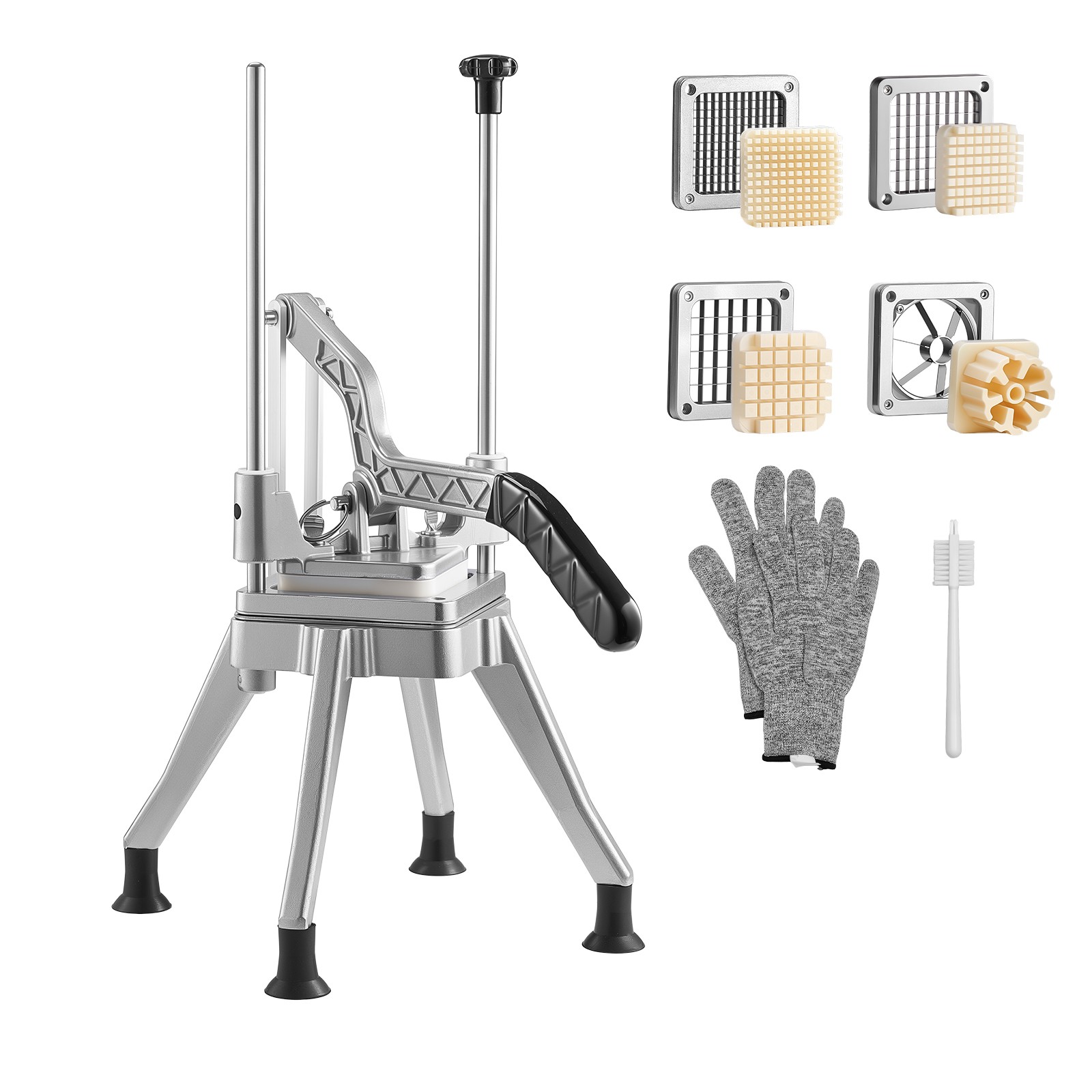 VEVOR French Fry Cutter Commercial Vegetable Chopper with 4 Replacement Blades