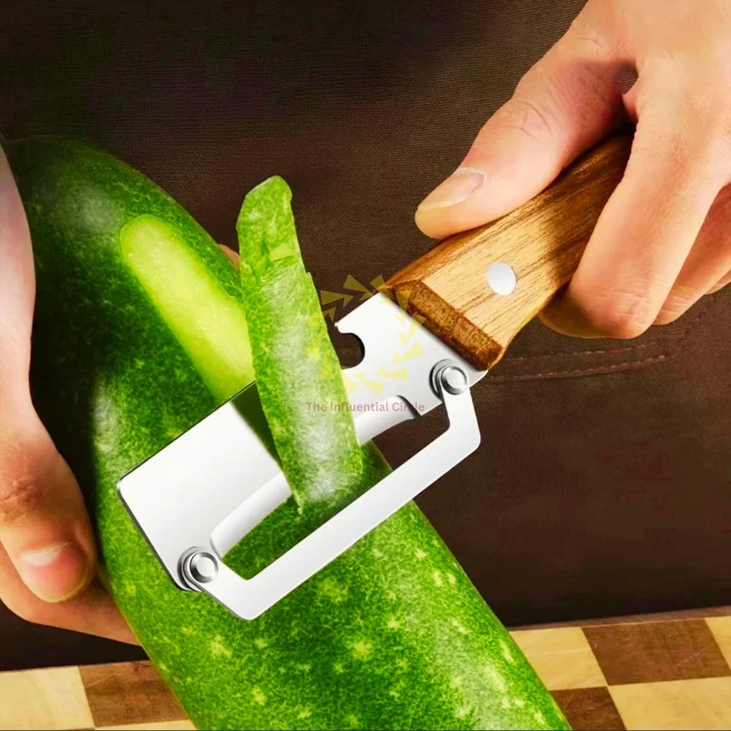 2 PCS 3-in-1 Multifunctional Vegetable Peeler with Wooden Handle,Julienne Slicer