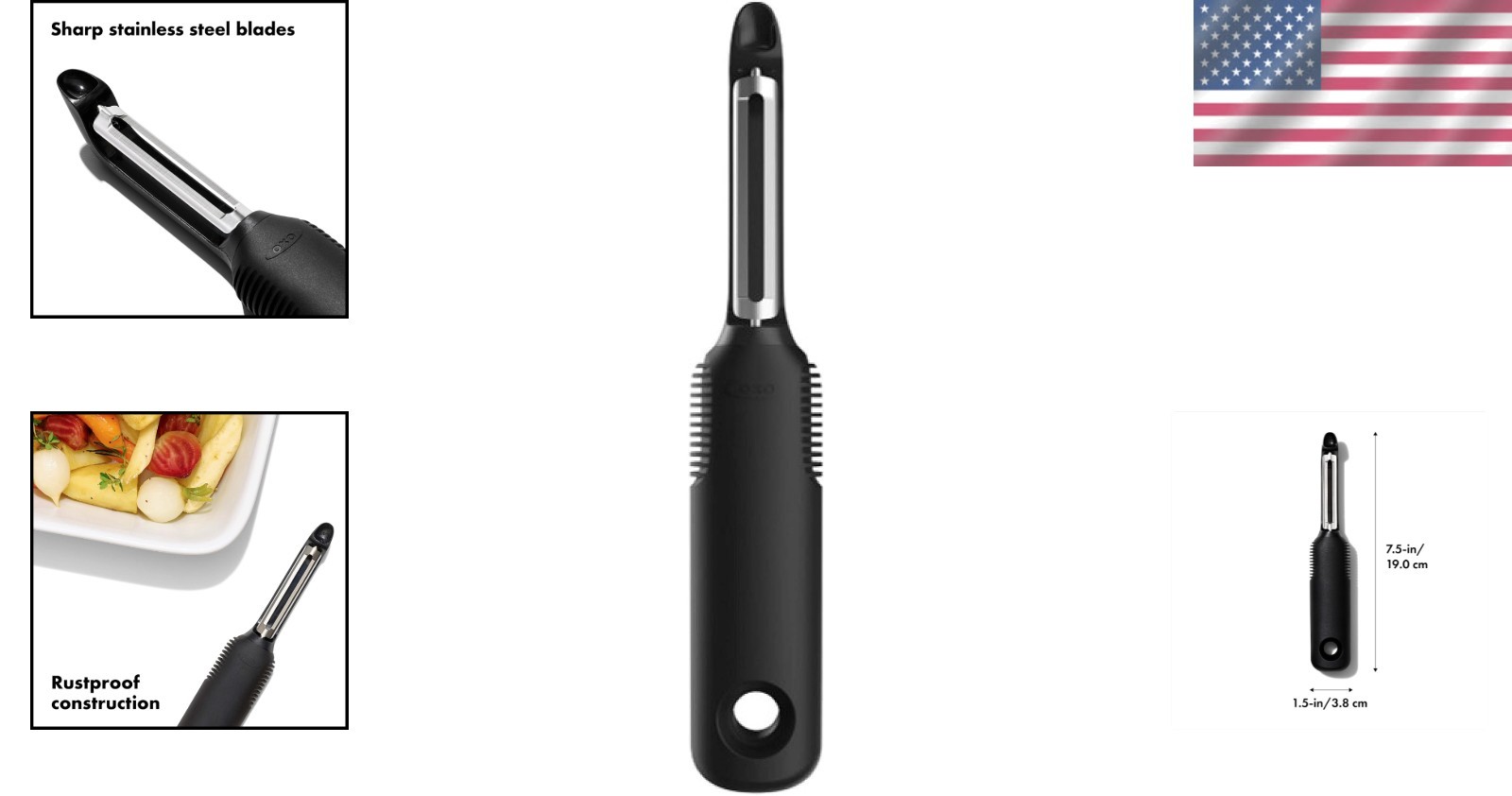 Good Grips Swivel Vegetable Peeler – Black – Manual