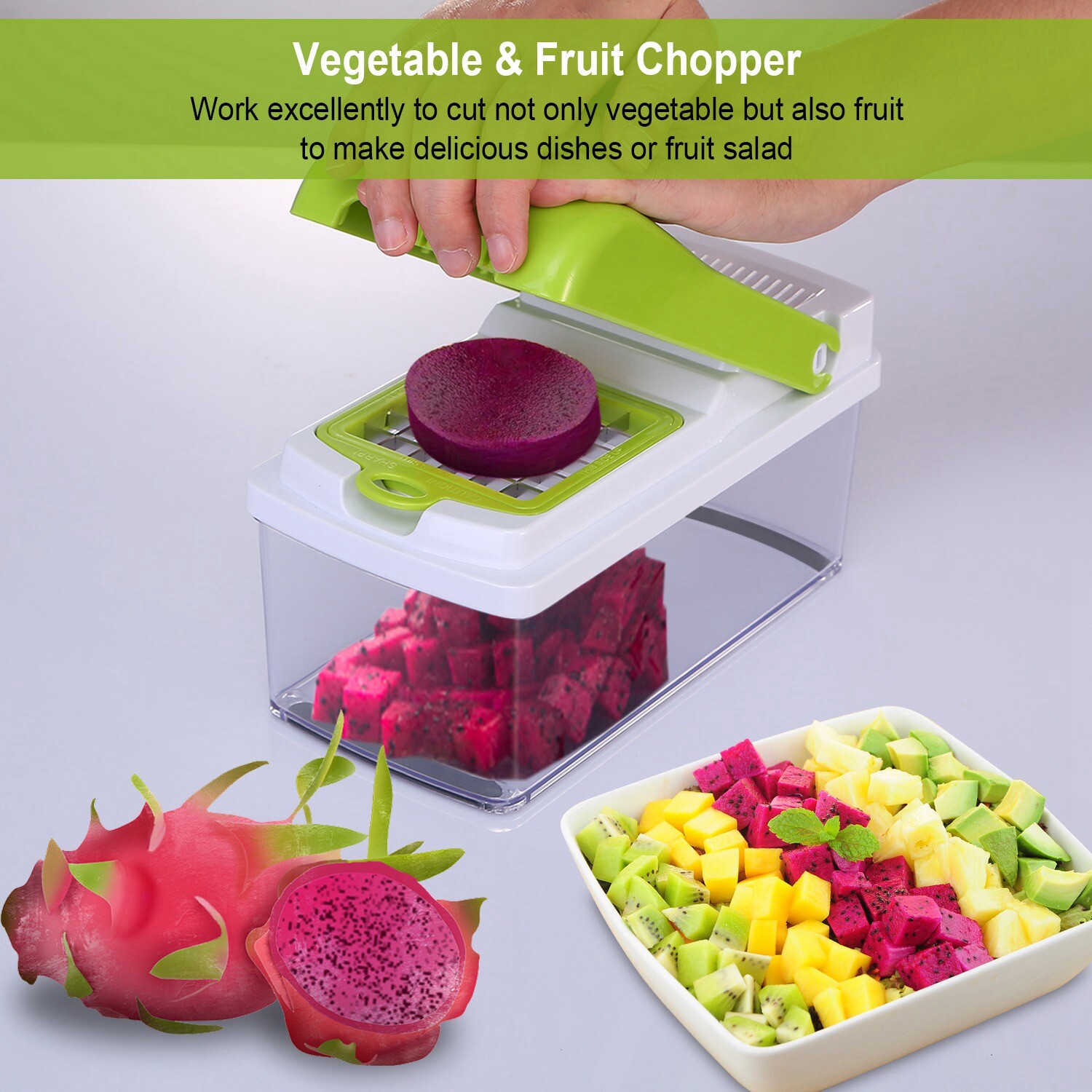 4in1 Food Vegetable Cutter Onion Fruit Dicer Chopper Veggie Slicer Kitchen Tools