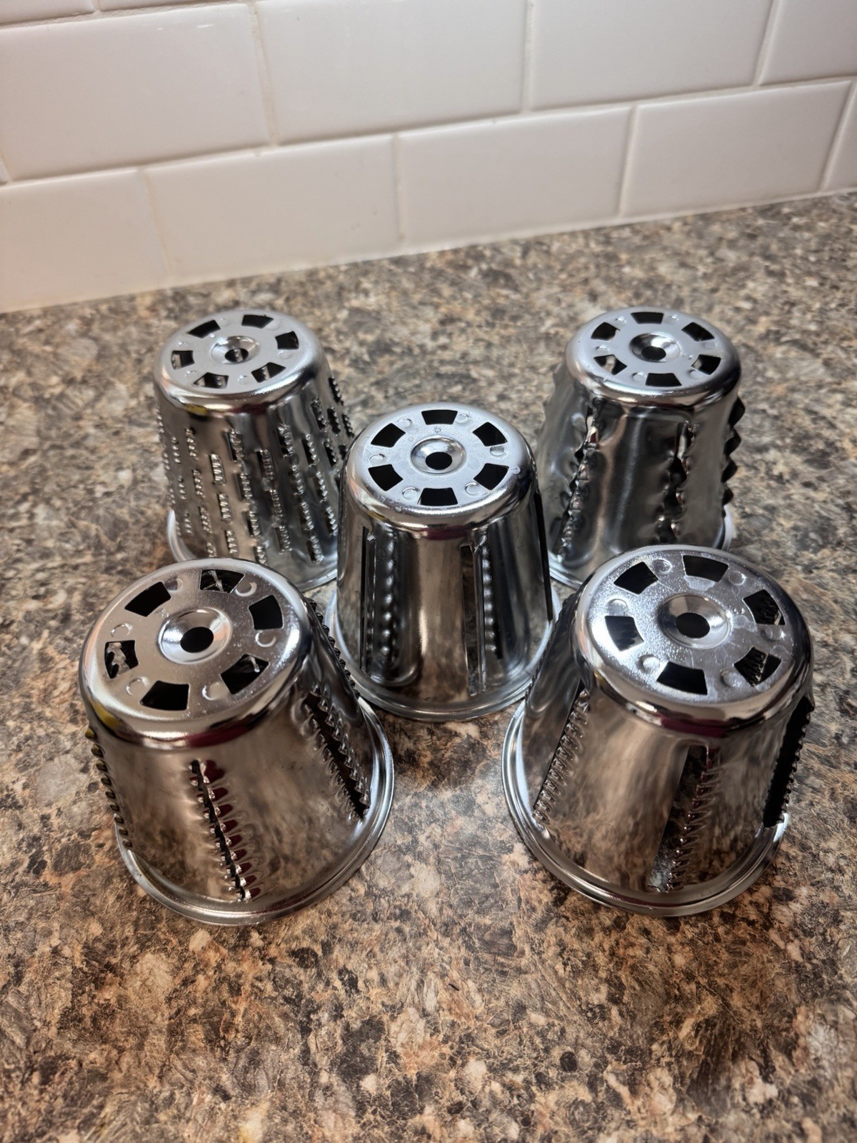 Vintage Townecraft Kitchen Cutter Food Processor Slicer – 5 Cones & ORIGINAL BOX