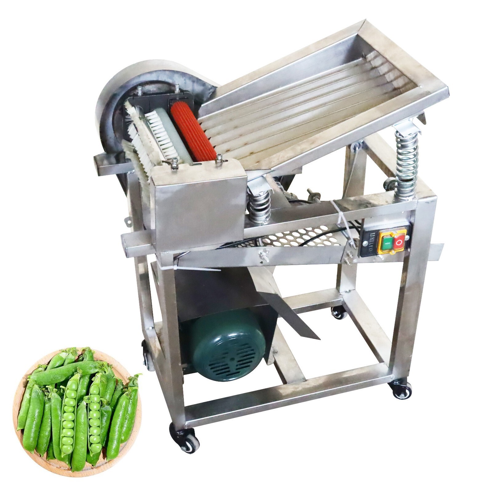 Pea Sheller Edamame Jr. Pea Bean Chickpea Huller Peeling Machine 220V 3/4hp