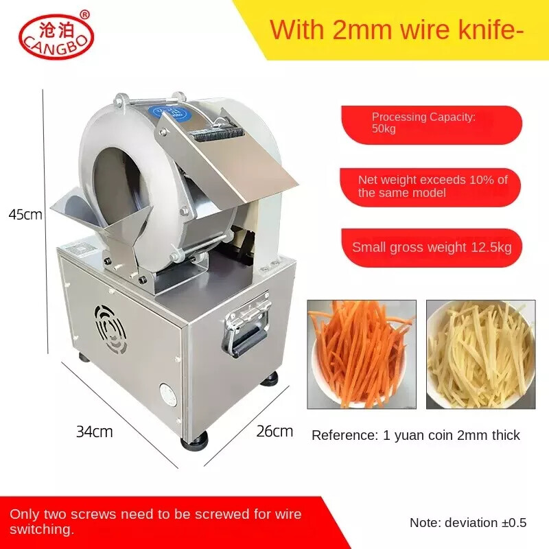 180W Practical Commercial Electric Potato Carrot Slicer Potato Radish 220v