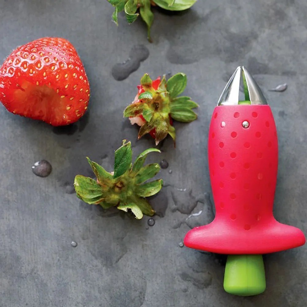 Strawberry Slicer Cutter Corer Huller Fruit Stem Leaf Remover Tool 1Pc