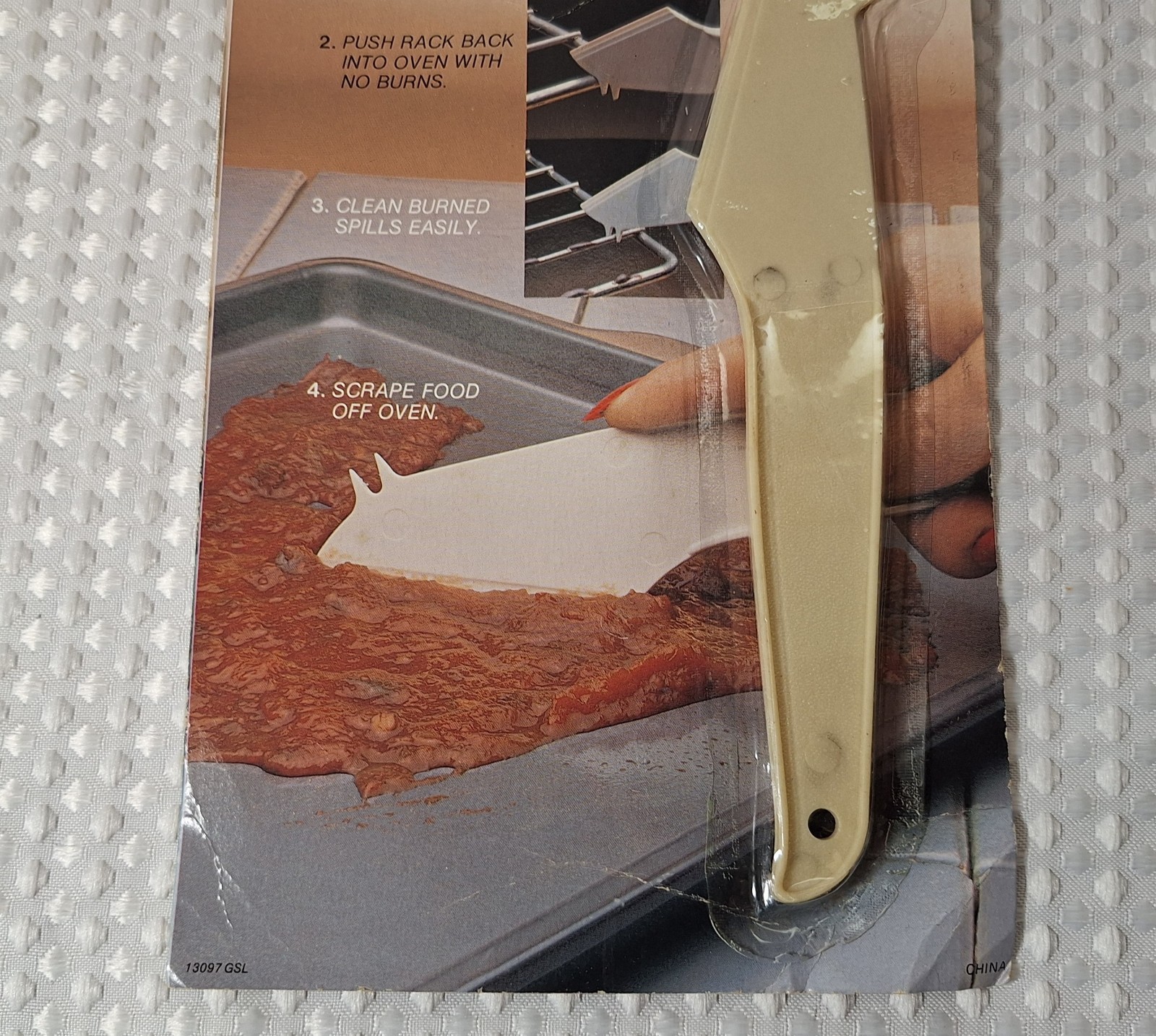 Vintage 4-in-one Oven Helper Scraper Plastic Unique Kitchen Gadget GSL New