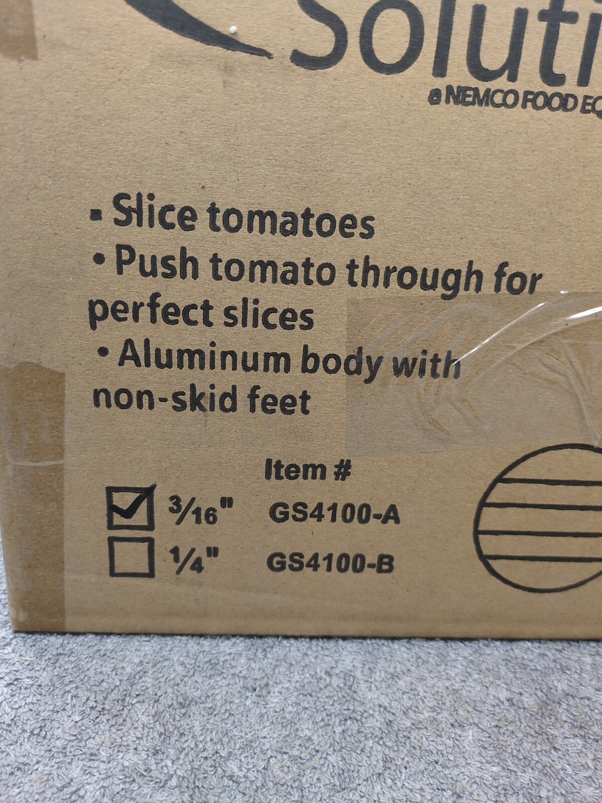 Global Solutions GS4100A Tomato Slicer 3/16″ Aluminum NFS Silver NEMCO GS4100