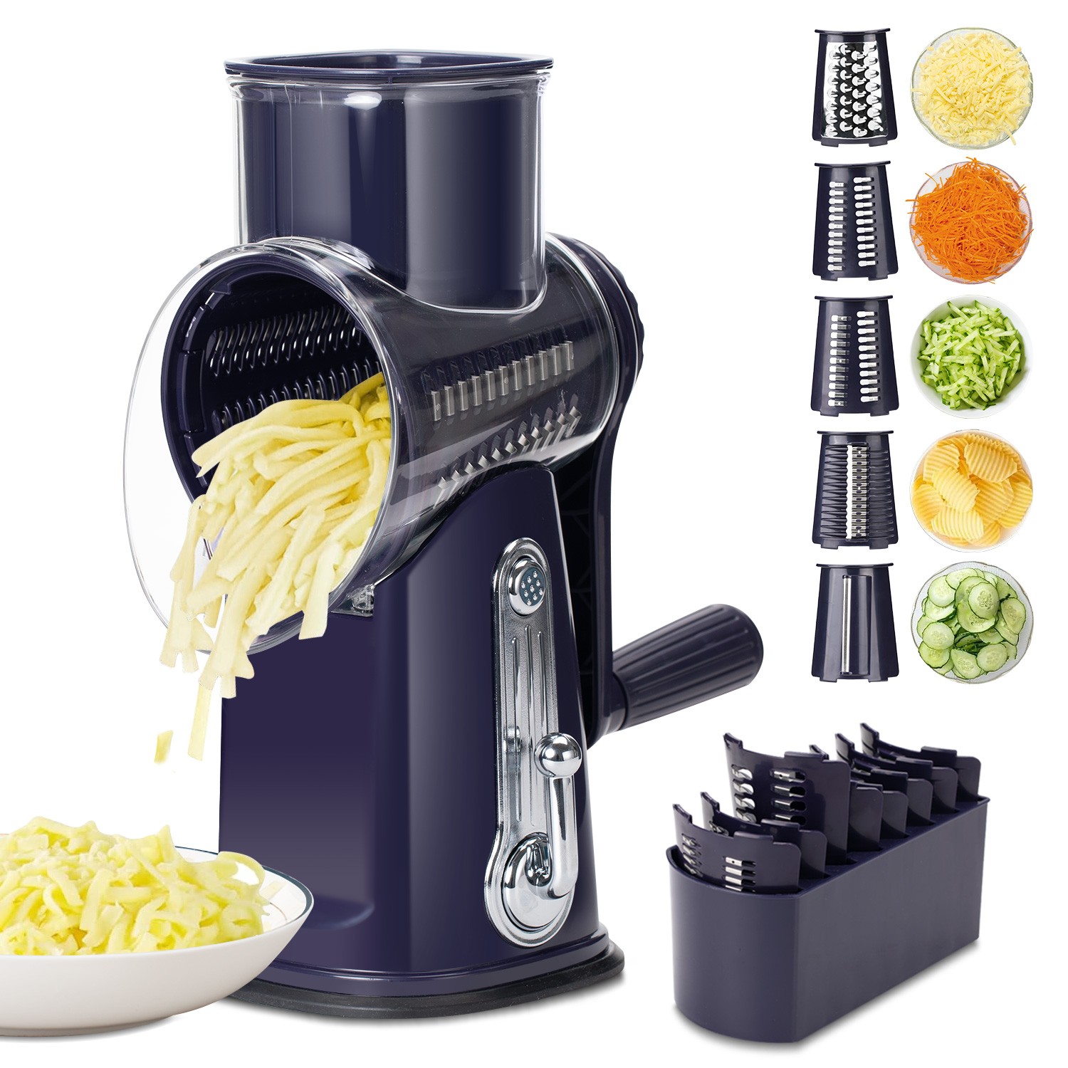 Ultimate Kitchen Tool: 5-Blade Chopper/Dicer/Slicer – Multi-Functional