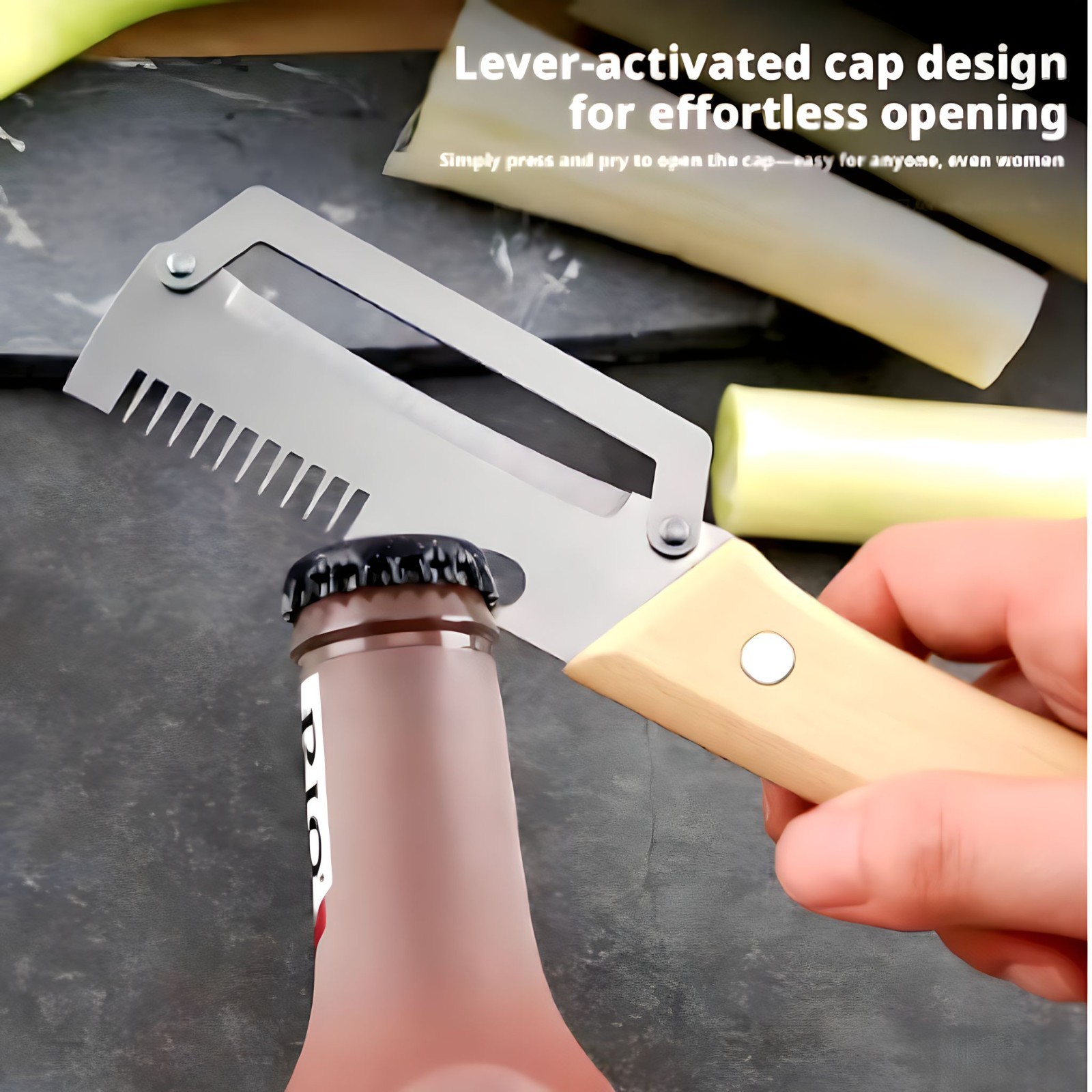 Vegetable Peeler Stainless Steel Wooden Handle Kitchen Slicer Cabbage Shredder