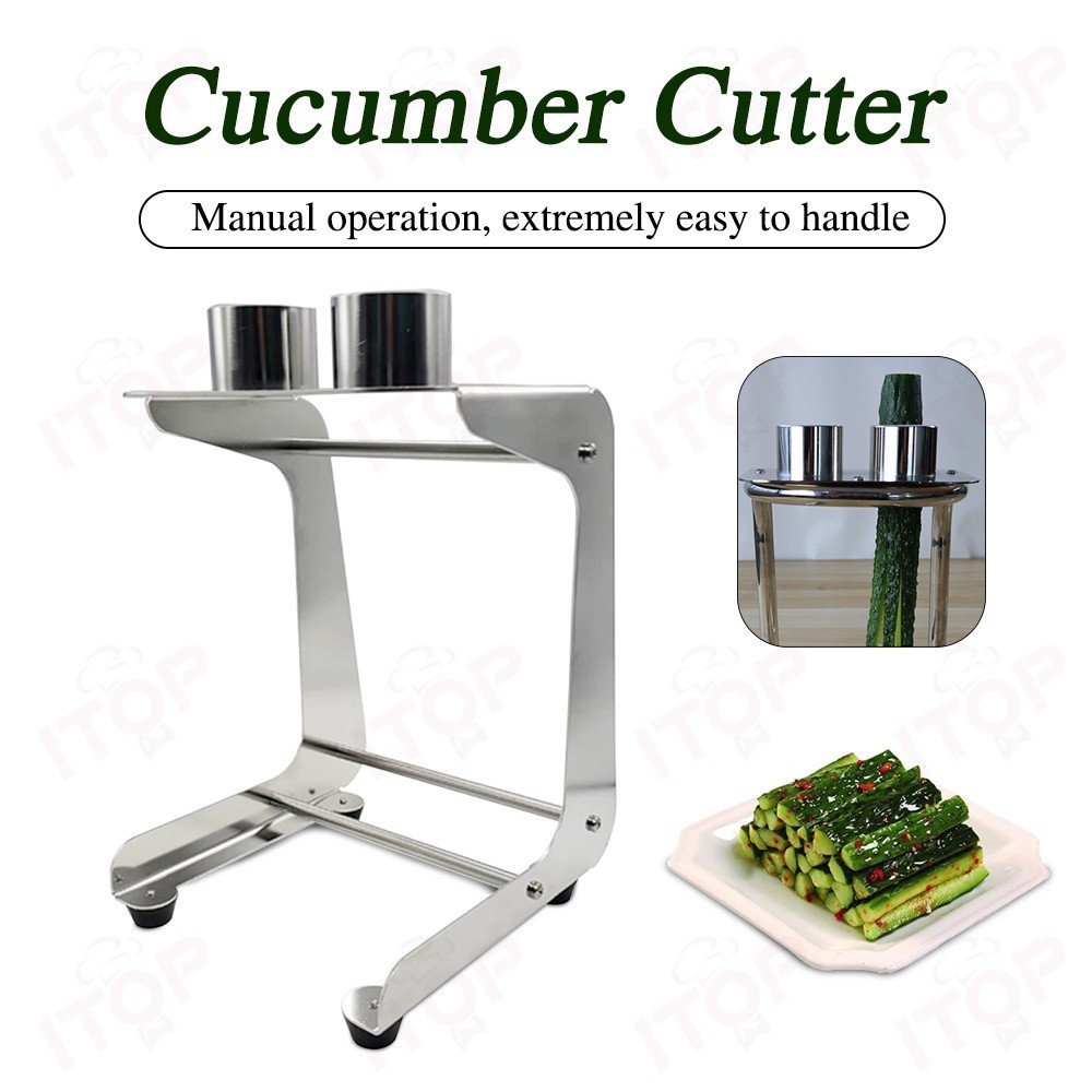 Commercial Cucumber Cutter Set For Sushi Rolling Cucumber Slicer With Rack NEW