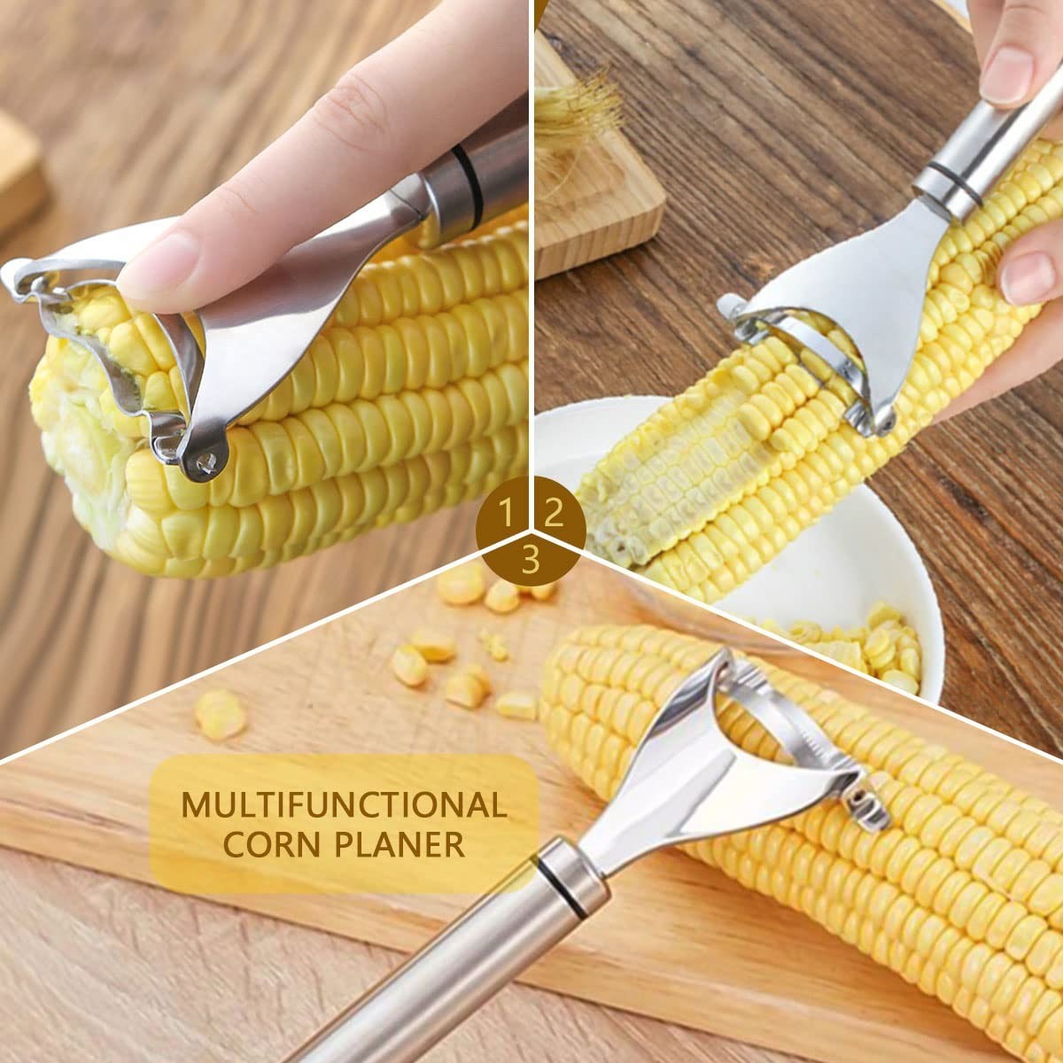 Corn Cob Peeler – Stainless Steel Thresher & Stripper, Kitchen Cutting Tool