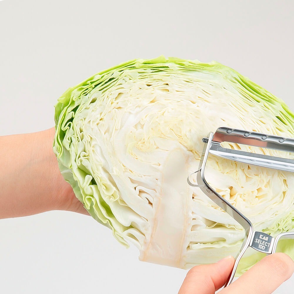 Kai SELECT100 DH3107 Stainless Steel Wide Peeler T-Type Cabbage Shredder Japan