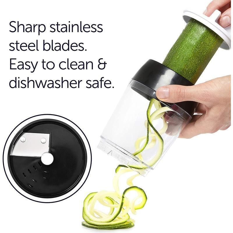 4 in 1 Vegetable Spiralizer Slicer Adjustable Zucchini Carrot Noodle Maker