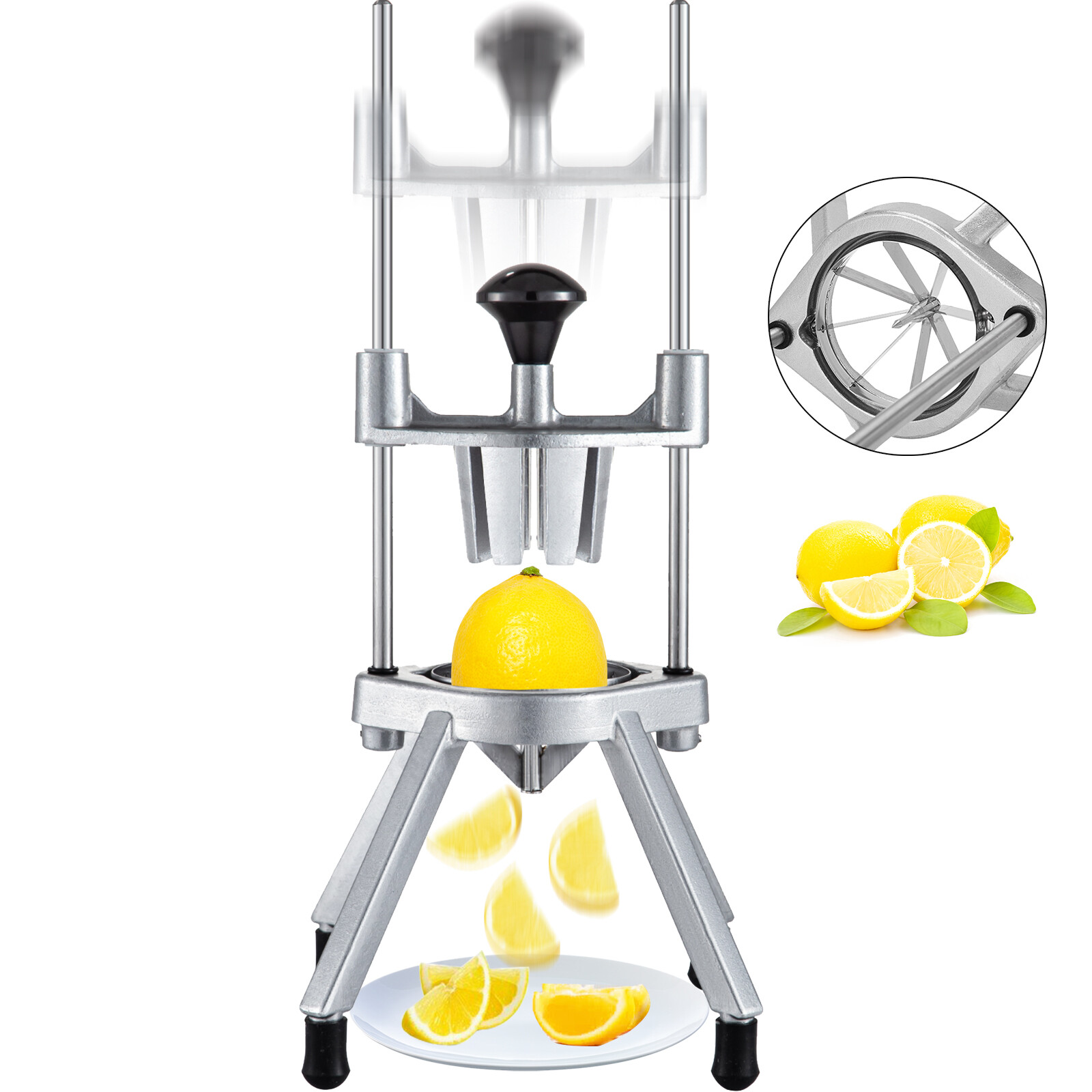 VEVOR 8 Section Fruit Dicer Vegetable Wedge Cutter Lime Slicer Lemon Cutter SUS