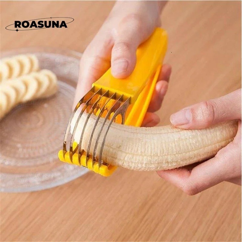 Banana Slicer Cutter Fruit Salad Vegetable Kitchen Bar Tool Stainless Steel US