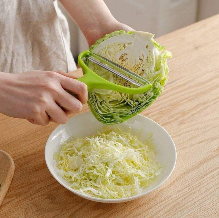 1 pc Stainless Steel Cabbage Shredder & Vegetable Peeler – Durable Kitchen Tool