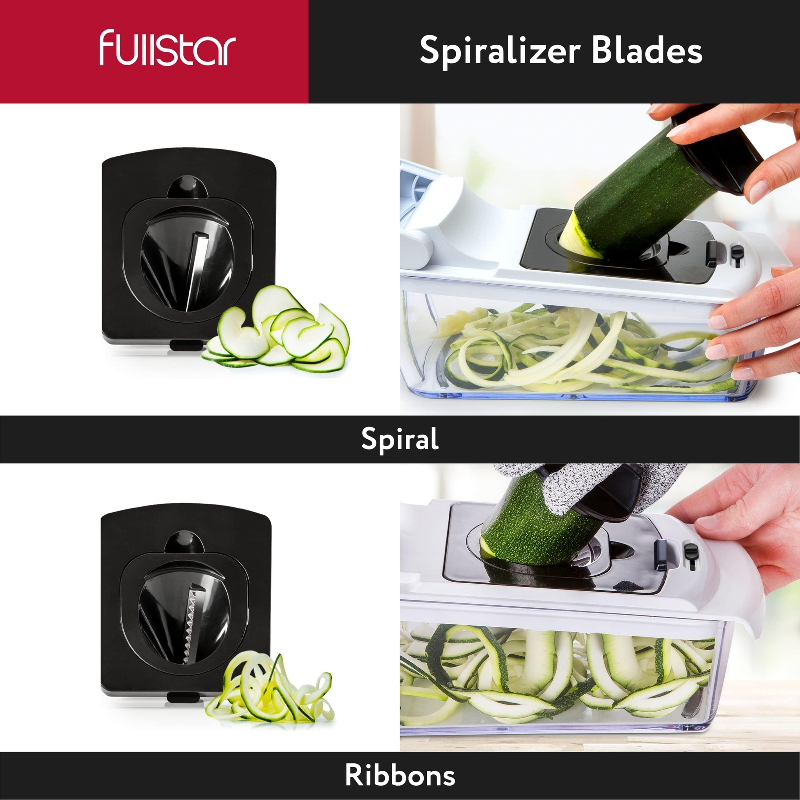 Fullstar Vegetable Chopper – Spiralizer Vegetable Slicer – Onion Chopper with…