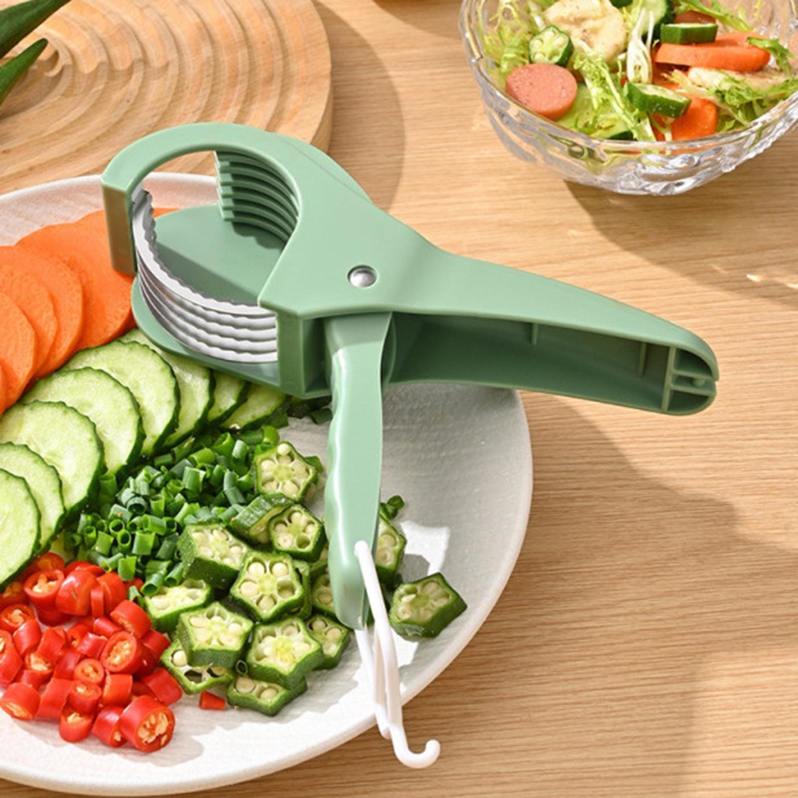 1PC Banana Slicer Salad Cutter Vegetable Cutter Stainless Steel Fruit Slicer