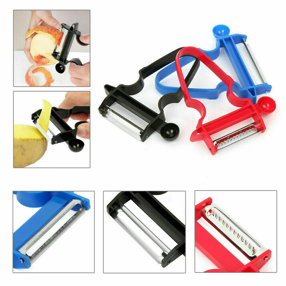 Vegetable Magic Trio Peeler Set Of 3 Fruit Slicer Julienne Stainless Steel