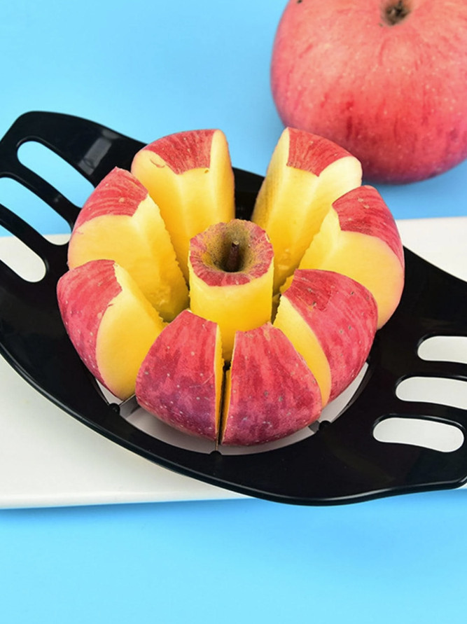 1pc: Stainless Steel Apple Cutter – Easy Grip, Quick & Even Slices – NEW