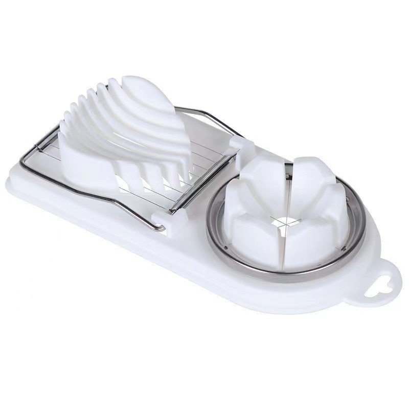 2-in-1 Egg Slicer Egg Cutter Stainless Steel Multifunctional for Hard Boiled Egg